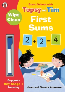 jacket image of title: Wipe-Clean First Sums: Start School with Topsy and Tim - Adamson, Jean